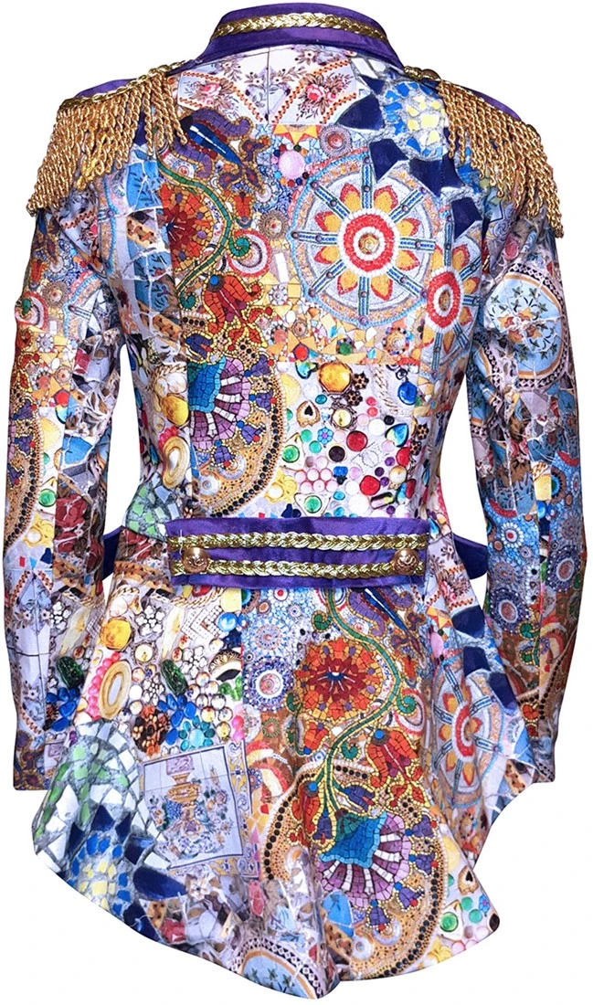 Carnavalsland Carnavalsjas Diamanten-Paars Kort Voor Dames - Afbeelding 2