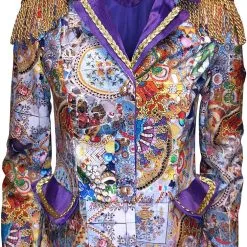 Carnavalsland Carnavalsjas Diamanten-Paars Kort Voor Dames