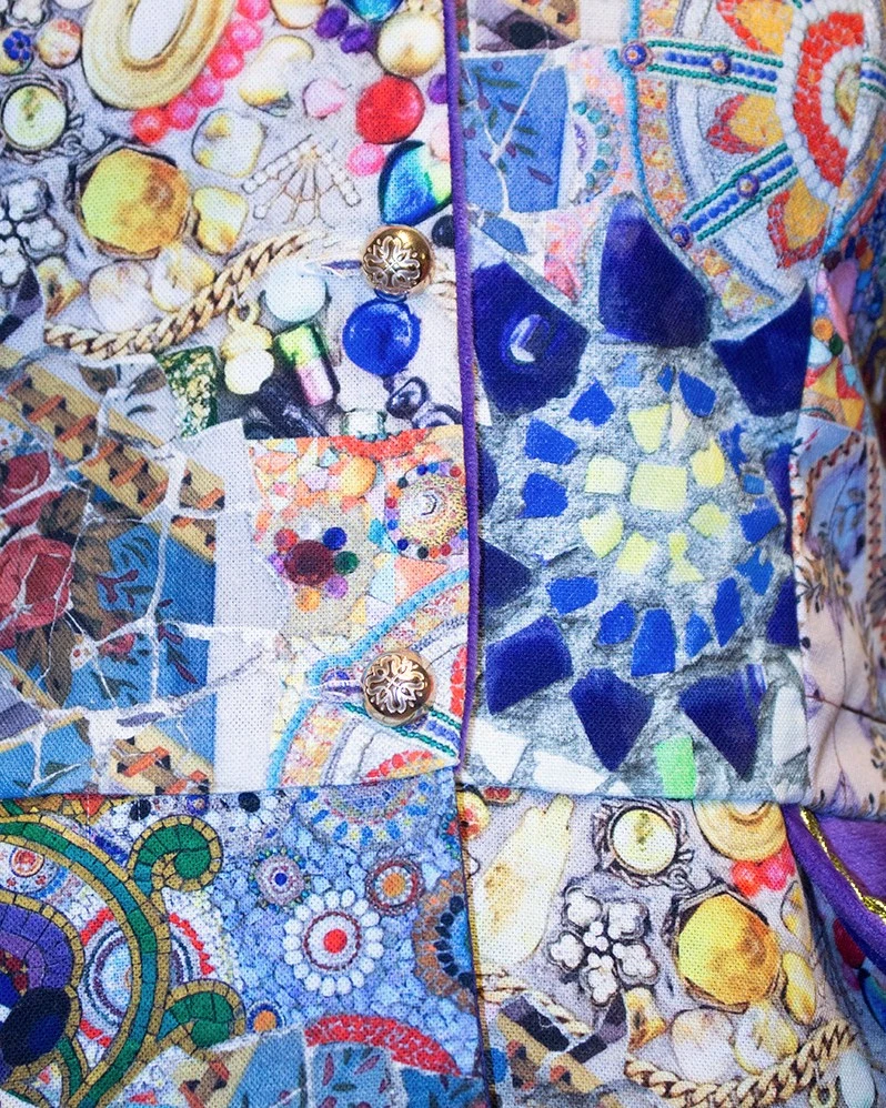 Carnavalsland Carnavalsjas Diamanten-Paars Kort Voor Dames - Afbeelding 4