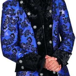 Overig Carnavalsjas Heren Sequin Flower Blauw