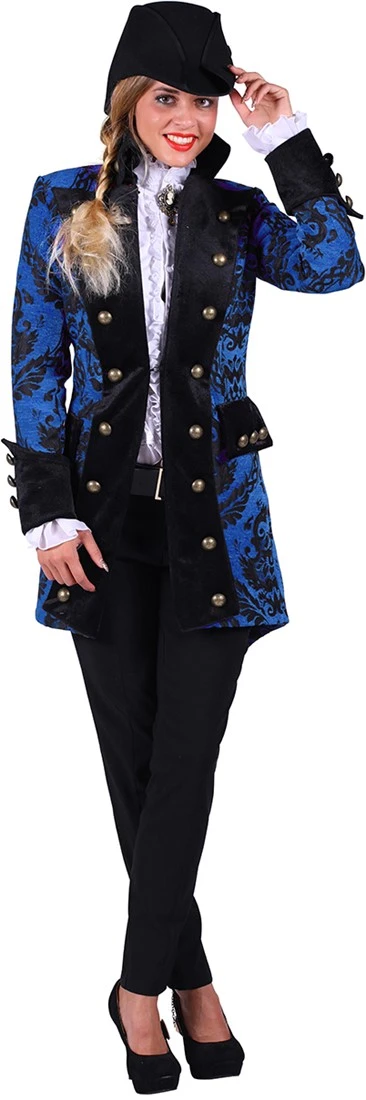 Overig Carnavalsjas Royale Blauw-Zwart Voor Dames