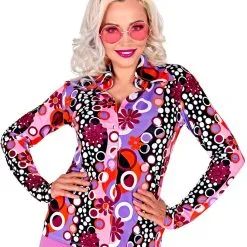 Overig Dames Disco Blouse Seventies Bubbles