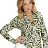 Overig Dames Disco Blouse Seventies Groovy Waves