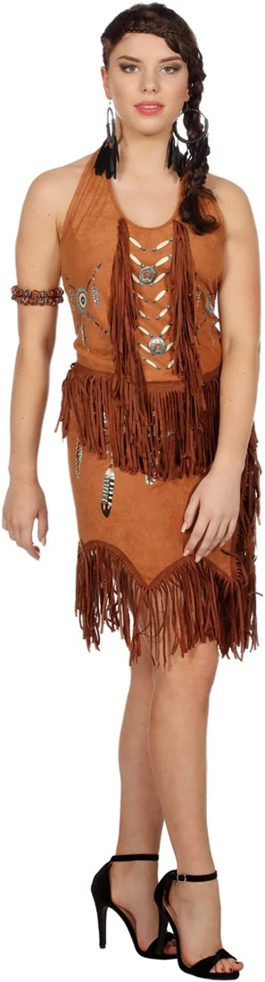 Overig Dames Topje Indiaanse / Hippie Bruin - Afbeelding 3