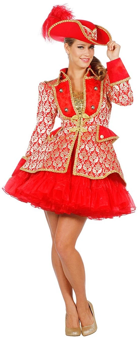 Overig Damesjas Jaquard Rood/Goud Luxe