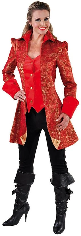 Overig Damesjas Markiezin Brokaat Rood