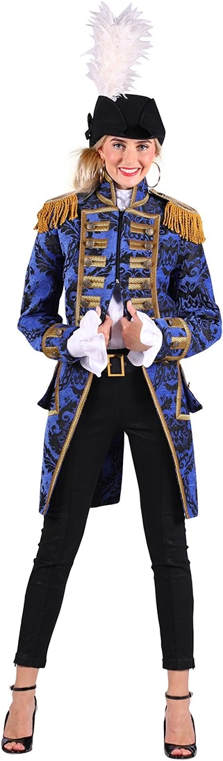 Overig Damesjas Nelson Brokaat Blauw/Zwart Luxe