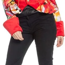 Overig Damesjas Rood Met Bloemen Bolero