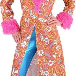 Overig Damesjas Seventies Paisley (Bruin/Oranje)