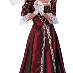 Overig Damesjurk Markiezin Taft Bordeaux