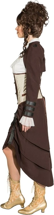 Overig Damesrok Steampunk Bruin - Afbeelding 2