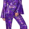 Overig Disco Jumpsuit Purple Rainbow