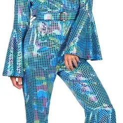 Overig Disco Jumpsuit Turquoise Rainbow
