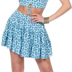 Overig Festival Outfit Dames Blue Flowers