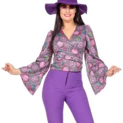 Overig Flower Power Blouse Paars Dames