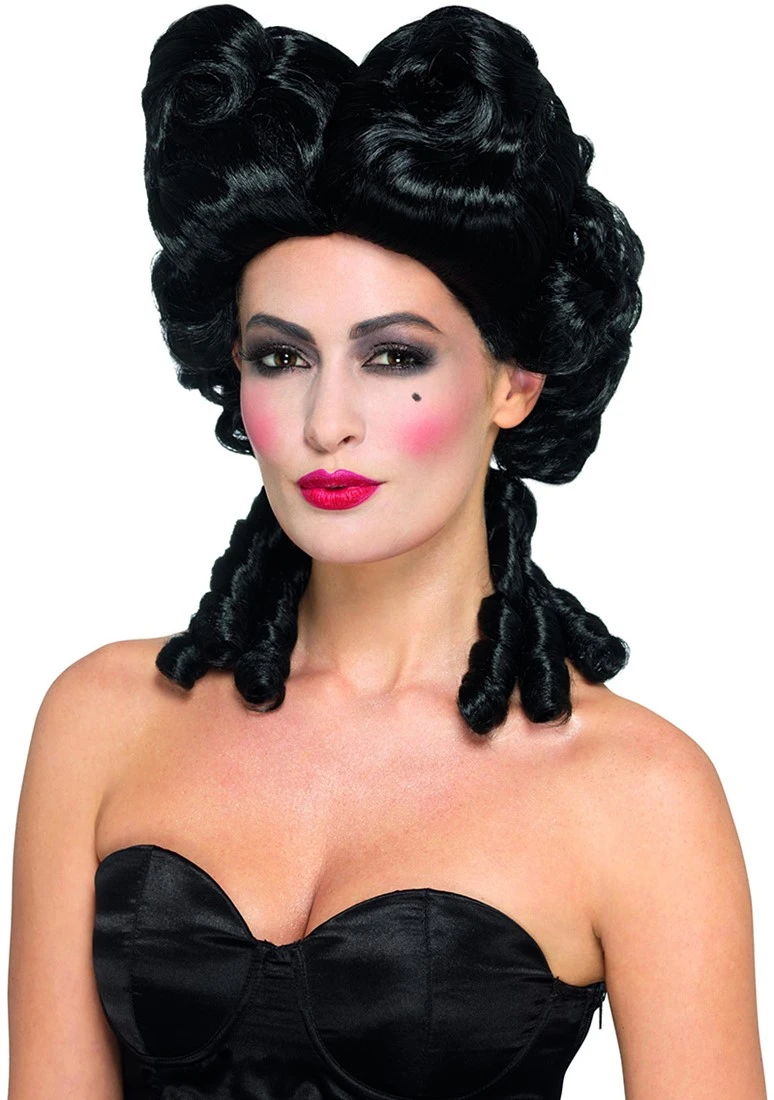 Overig Gothic Barock Pruik Luxe Zwart