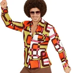 Overig Heren Disco Blouse Seventies Hippie Retro