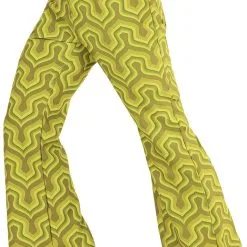 Overig Heren Disco Broek Seventies Retro Groen