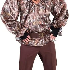 Overig Heren Hemd Steampunk Tandwielen