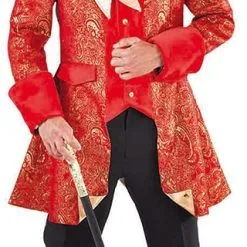 Overig Herenjas Markies Brokaat Rood