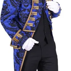 Overig Herenjas Nelson Brokaat Blauw/Zwart Luxe