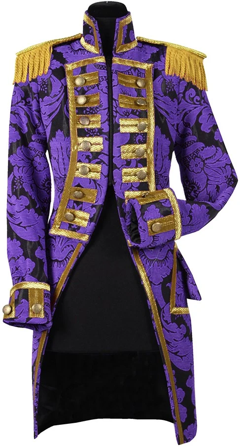 Overig Herenjas Nelson Brokaat Paars/Zwart Luxe - Afbeelding 2