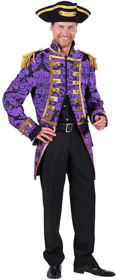 Overig Herenjas Nelson Brokaat Paars/Zwart Luxe