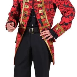 Overig Herenjas Nelson Brokaat Rood/Zwart Luxe