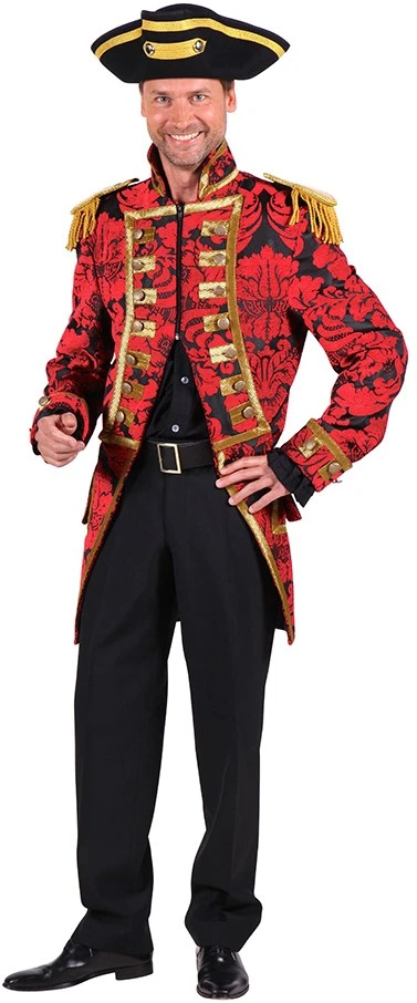 Overig Herenjas Nelson Brokaat Rood/Zwart Luxe