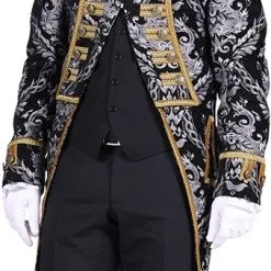 Overig Herenjas Nelson Brokaat Zwart/Zilver Luxe