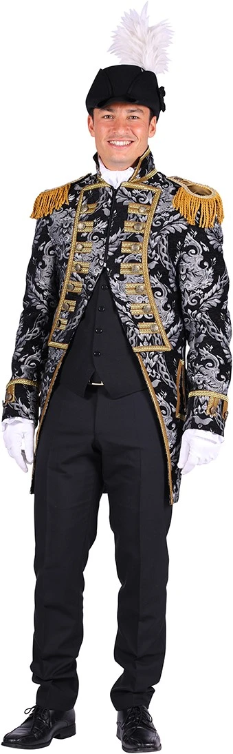 Overig Herenjas Nelson Brokaat Zwart/Zilver Luxe