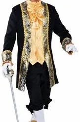 Overig Herenkostuum Markies Luxe Zwart-Geel