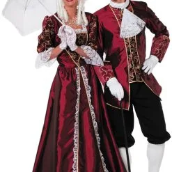 Overig Herenkostuum Markies Taft Bordeaux