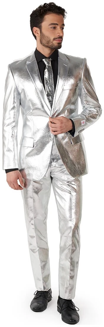Herenkostuum OppoSuits Shiny Silver