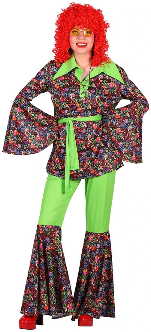 Overig Hippie Outfit Dames Flower Power Peace - Afbeelding 2