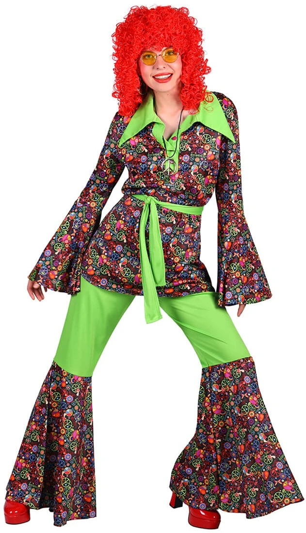 Overig Hippie Outfit Dames Flower Power Peace - Afbeelding 3