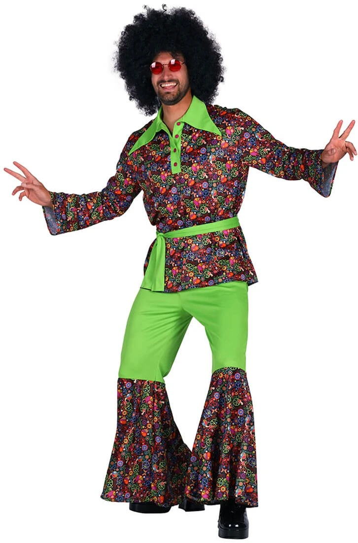 Overig Hippie Outfit Heren Flower Power Peace - Afbeelding 3
