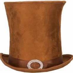 Overig Hoge Hoed Bruin Met Gesp