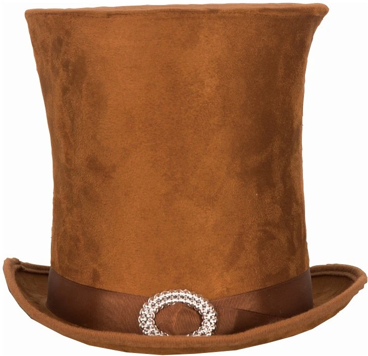 Overig Hoge Hoed Bruin Met Gesp
