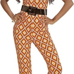 Overig Jumpsuit Disco Seventies Groovy Ruit