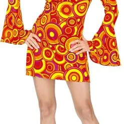 Overig Jurkje Disco Seventies Groovy Cirkels Oranje