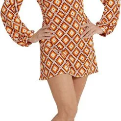 Overig Jurkje Disco Seventies Groovy Ruit