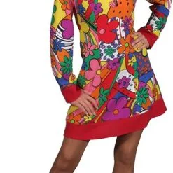 Overig Jurkje Seventies Woodstock Rood