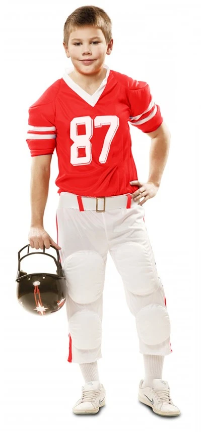 Overig Kinderkostuum American Football Rood/Wit