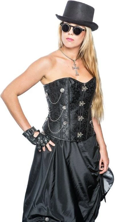 Overig Korset Steampunk Zwart Met Zilveren Sluiting