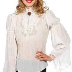 Overig Luxe Piratenblouse Ecru Voor Dames