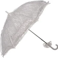 Overig Paraplu Biedemeier Wit Met Kant