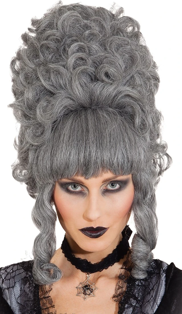 Overig Pruik Lady Pompadur Luxe Grijs