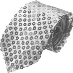 Overig Stropdas Disco Pailletten Zilver