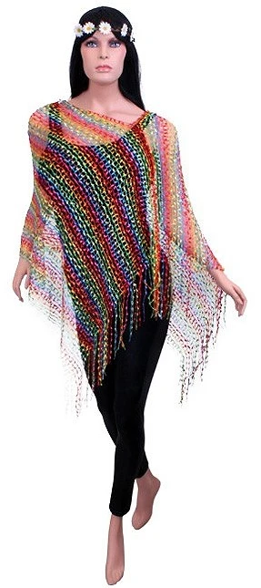 Overig Toppers Poncho Rainbow